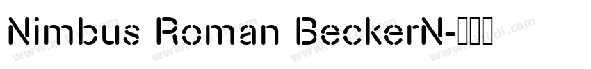 Nimbus Roman BeckerN字体转换